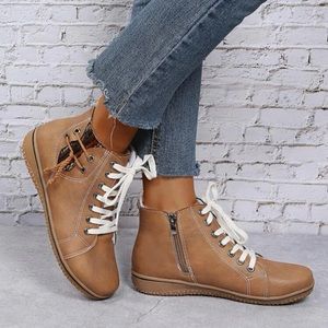 Brown Lace Up Boots